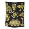 Maya-style-gold-linear-totem-icons Medium Tapestry View1