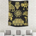 Maya-style-gold-linear-totem-icons Medium Tapestry View2