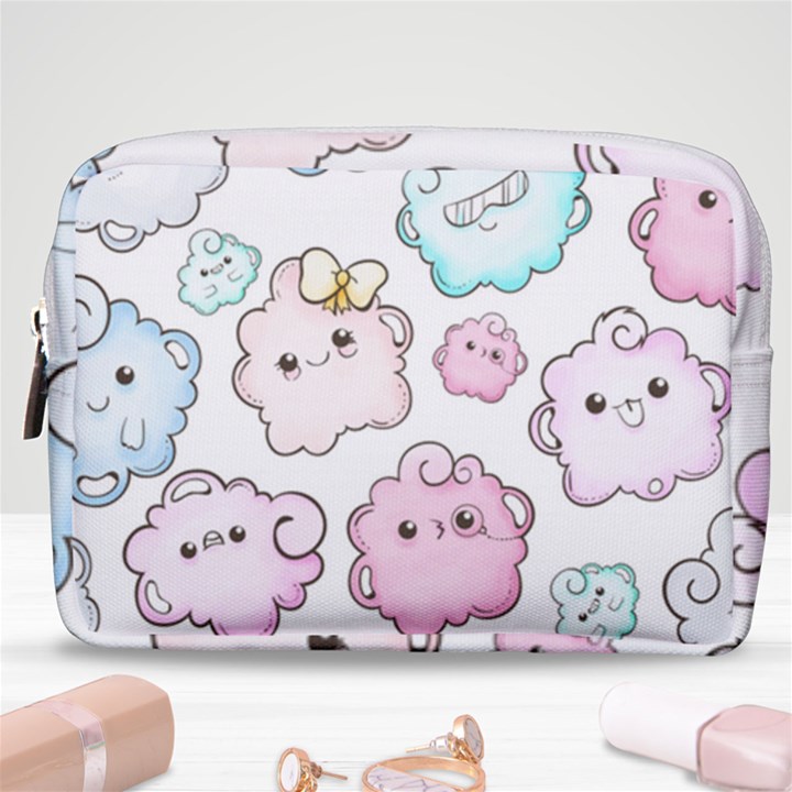 Cute-doodle-cartoon-seamless-pattern Make Up Pouch (Medium)