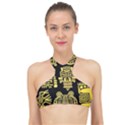 American-golden-ancient-totems High Neck Bikini Top View1