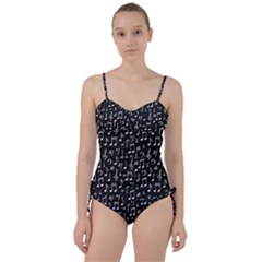 Chalk-music-notes-signs-seamless-pattern Sweetheart Tankini Set by Salman4z