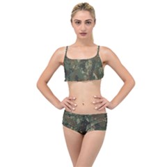 Camouflage-splatters-background Layered Top Bikini Set by Salman4z