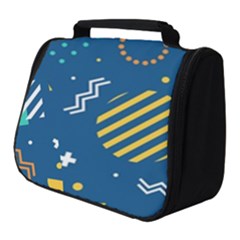 Flat-design-geometric-shapes-background Full Print Travel Pouch (small) by Salman4z