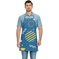 Flat-design-geometric-shapes-background Kitchen Apron by Salman4z