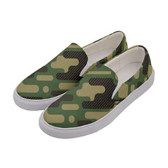 Camouflage-pattern-background Women s Canvas Slip Ons by Salman4z