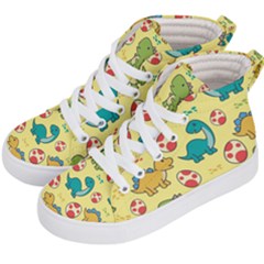 Seamless Pattern With Cute Dinosaurs Character Kids  Hi-top Skate Sneakers by pakminggu