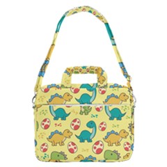 Seamless Pattern With Cute Dinosaurs Character Macbook Pro 16  Shoulder Laptop Bag by pakminggu