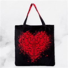 Heart Brain Mind Psychology Doubt Grocery Tote Bag by pakminggu