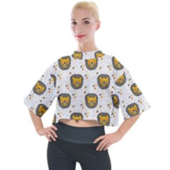 Lion Heads Pattern Design Doodle Mock Neck Tee by pakminggu