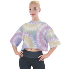 Tie Dye Pattern Colorful Design Mock Neck Tee by pakminggu