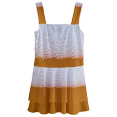 Beer Foam Bubbles Alcohol Glass Kids  Layered Skirt Swimsuit by pakminggu