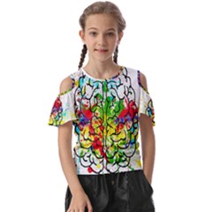 Brain Mind Psychology Idea Hearts Kids  Butterfly Cutout Tee by pakminggu