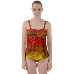 Music Notes Melody Note Sound Twist Front Tankini Set by pakminggu