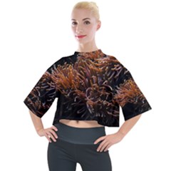 Sea Anemone Coral Underwater Ocean Sea Water Mock Neck Tee by pakminggu