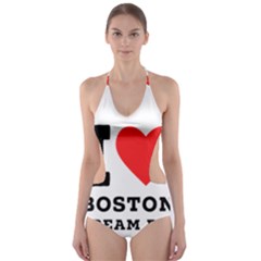 I Love Boston Cream Pie Cut-out One Piece Swimsuit by ilovewhateva