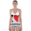 I love Boston cream pie Cut-Out One Piece Swimsuit View1