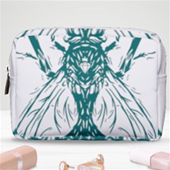 Green Insect Bee Illustration Make Up Pouch (medium) by pakminggu