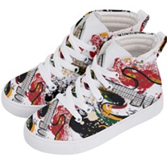 Electric Guitar Kids  Hi-top Skate Sneakers by pakminggu