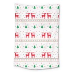 Red Green And Blue Christmas Themed Illustration Large Tapestry by pakminggu