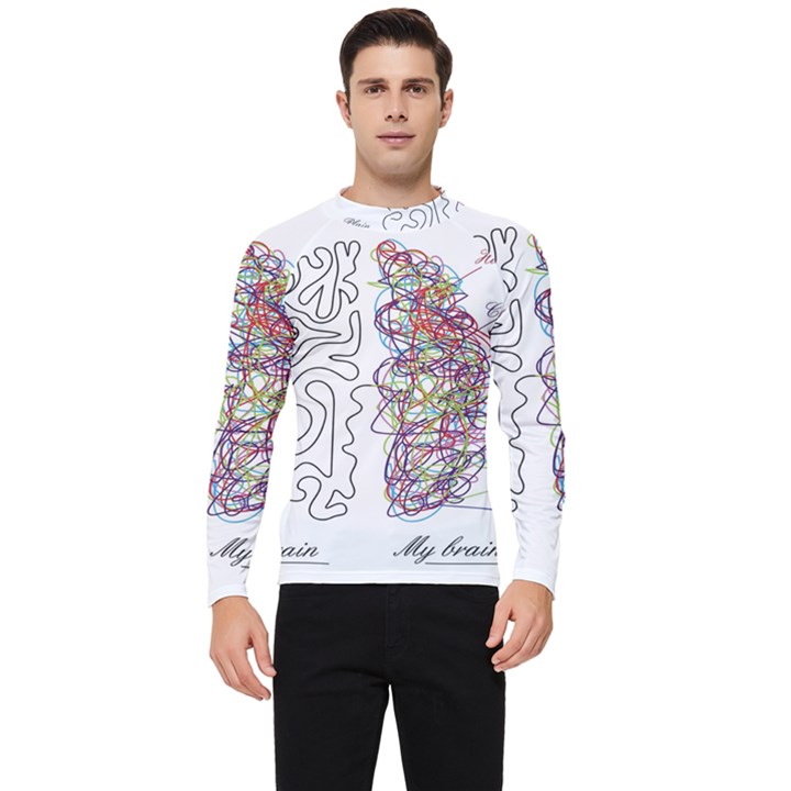 Neurodivergent Creative Smart Brain Men s Long Sleeve Rash Guard