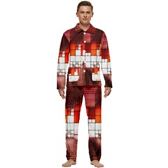 Pattern Structure Light Patterns Men s Long Sleeve Velvet Pocket Pajamas Set by danenraven