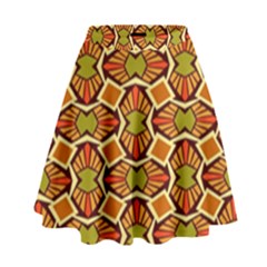 Geometry Shape Retro Trendy Symbol High Waist Skirt by danenraven