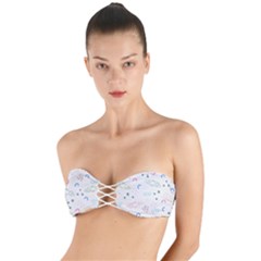 Spaceship Pattern Star Twist Bandeau Bikini Top by danenraven