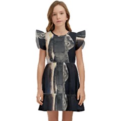 Astronaut Space Walk Kids  Winged Sleeve Dress by danenraven