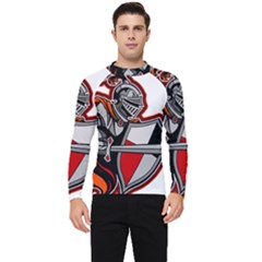 Knight Shield Sword Shield Fictional Character Men s Long Sleeve Rash Guard by danenraven