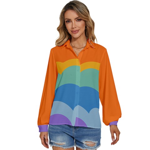 Colors-rainbow-pride Women s Long Sleeve Button Up Shirt by Givinglala