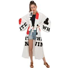 I Love White Wine Maxi Kimono by ilovewhateva