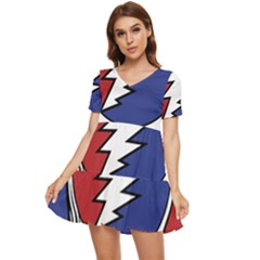 Grateful Dead Tiered Short Sleeve Babydoll Dress by Mog4mog4