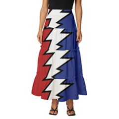 Grateful Dead Tiered Ruffle Maxi Skirt by Mog4mog4