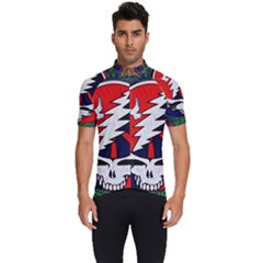 Grateful Dead Pattern Men s Short Sleeve Cycling Jersey by Mog4mog4