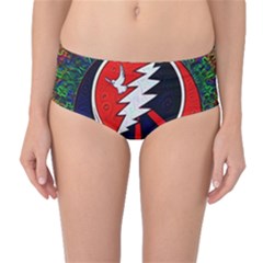 Grateful Dead Pattern Mid-waist Bikini Bottoms by Mog4mog4