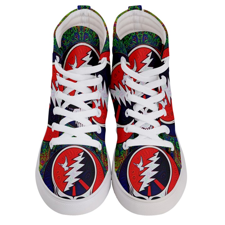 Grateful Dead Pattern Men s Hi-Top Skate Sneakers