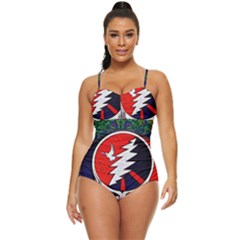 Grateful Dead Pattern Retro Full Coverage Swimsuit by Mog4mog4