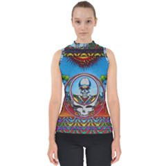 Grateful Dead Wallpapers Mock Neck Shell Top by Mog4mog4