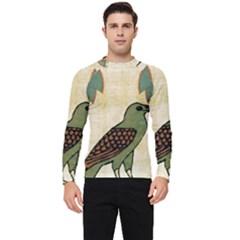 Egyptian Paper Papyrus Bird Men s Long Sleeve Rash Guard by Mog4mog4