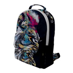 Angry Male Lion Roar Flap Pocket Backpack (large) by Mog4mog4