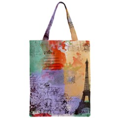 Scrapbook Paris Vintage France Zipper Classic Tote Bag by Mog4mog4