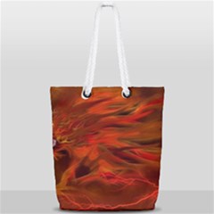 Fire Lion Flames Light Mystical Dangerous Wild Full Print Rope Handle Tote (small) by Mog4mog4