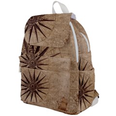 Compass Map Nautical Antique Top Flap Backpack by Mog4mog4