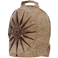 Compass Map Nautical Antique Mini Full Print Backpack by Mog4mog4