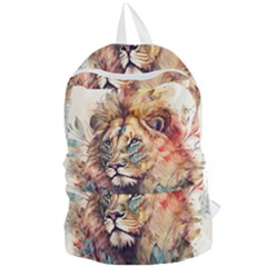 Lion Africa African Art Foldable Lightweight Backpack by Mog4mog4