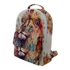 Lion Africa African Art Flap Pocket Backpack (large) by Mog4mog4