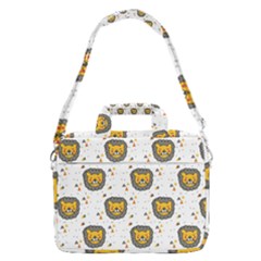 Lion Heads Pattern Design Doodle Macbook Pro 16  Shoulder Laptop Bag by Mog4mog4