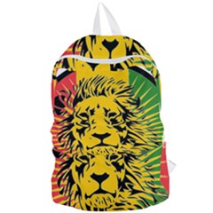 Lion Head Africa Rasta Foldable Lightweight Backpack by Mog4mog4