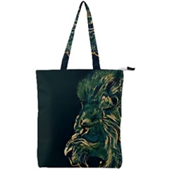 Angry Male Lion Double Zip Up Tote Bag by Mog4mog4