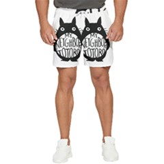 My Neighbor Totoro Black And White Men s Runner Shorts by Mog4mog4